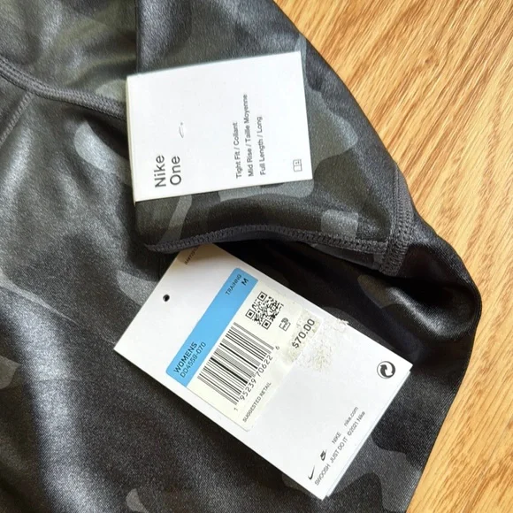Nike Dri-FIT One Women's Mid-Rise Camo Leggings (Dark Smoke) - Picture 2 of 6